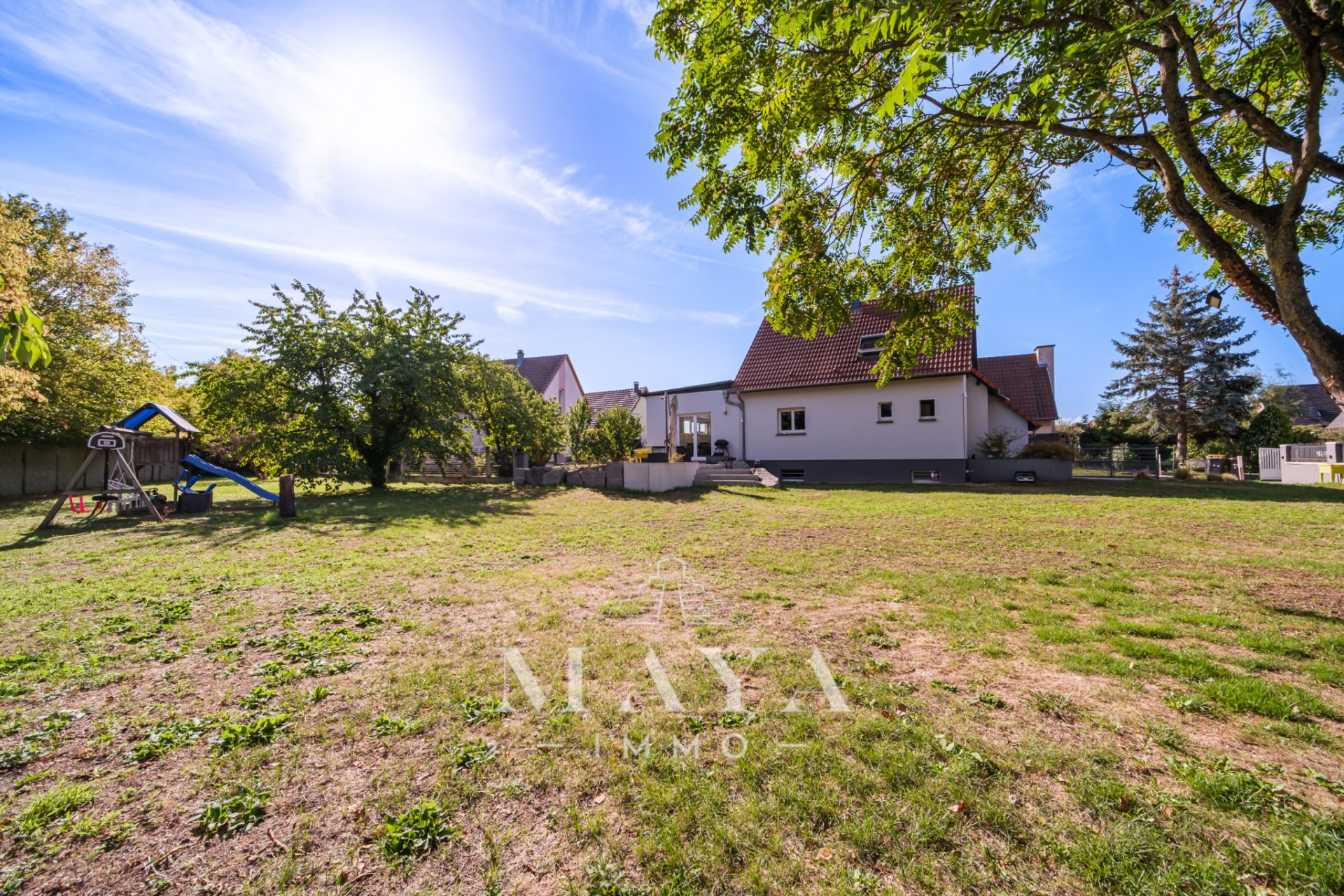 RIXHEIM – Maison individuelle (159m2 + 57m2) avec grand terr
