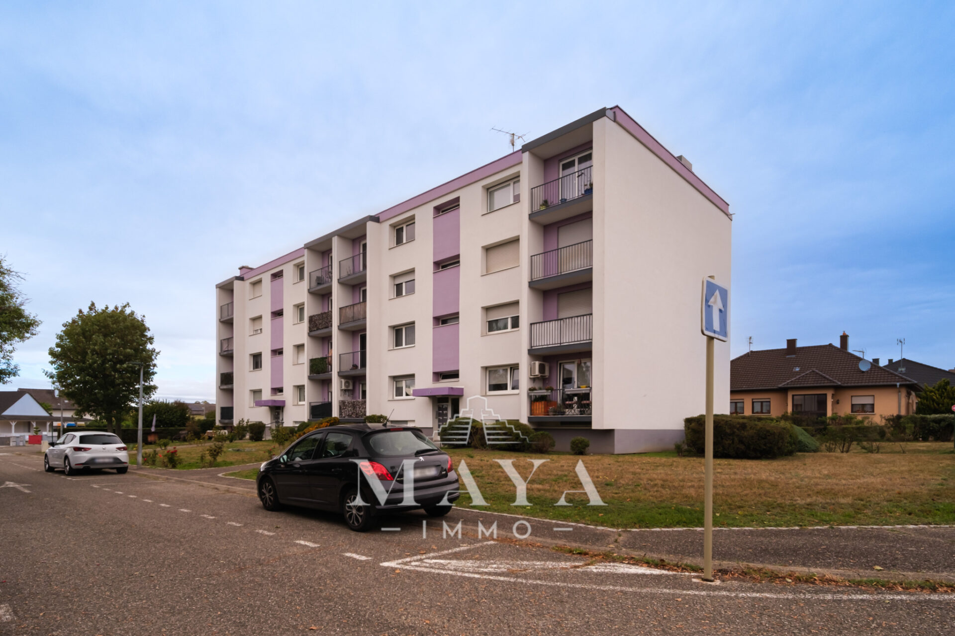 FESSENHEIM, Appartement de 80m2 avec balcons, garage et cave