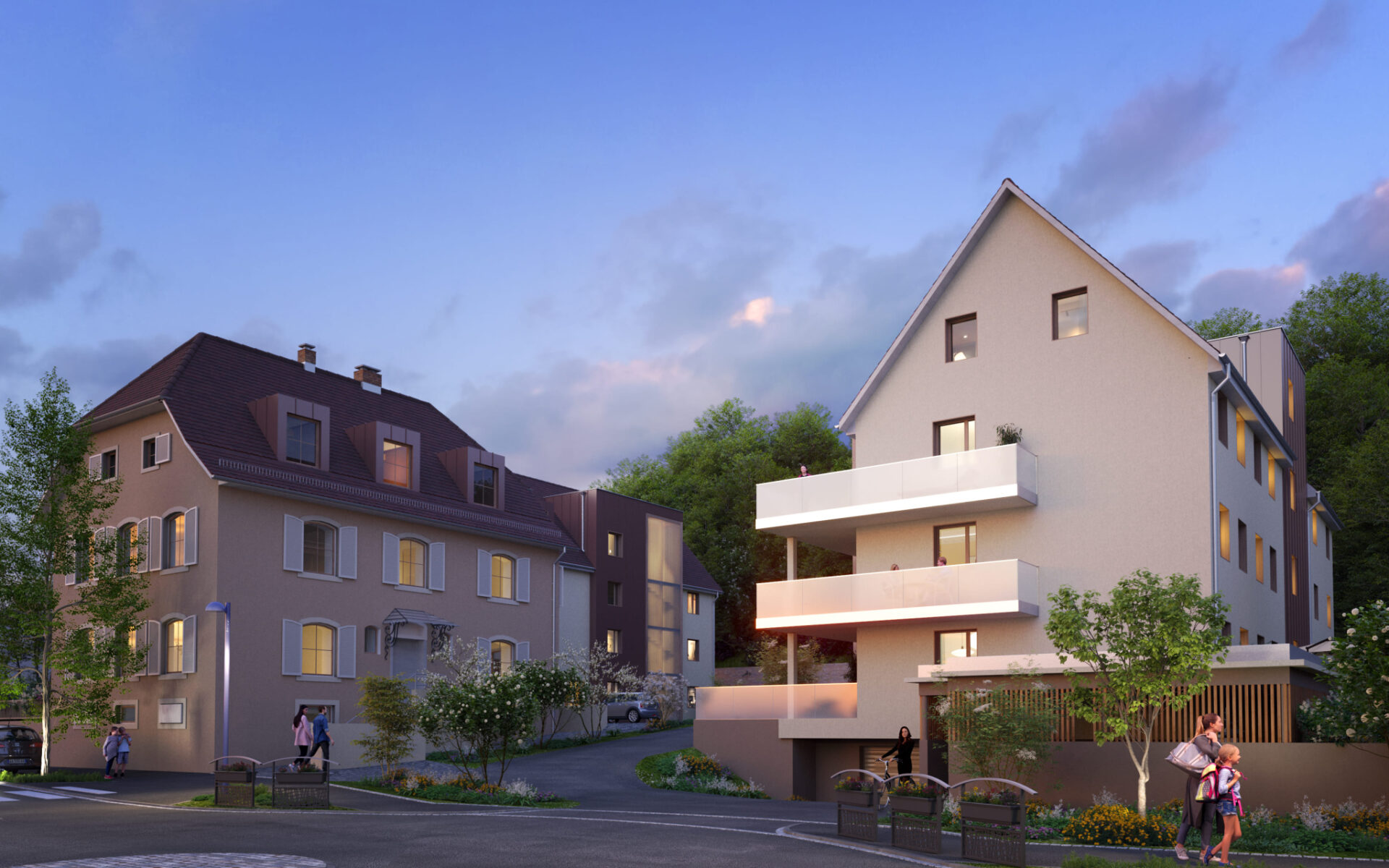 Sierentz, appartement T3 avec parking intéreiur/extérieur