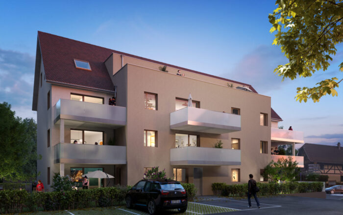 Sierentz, appartement T3 avec parking intéreiur/extérieur