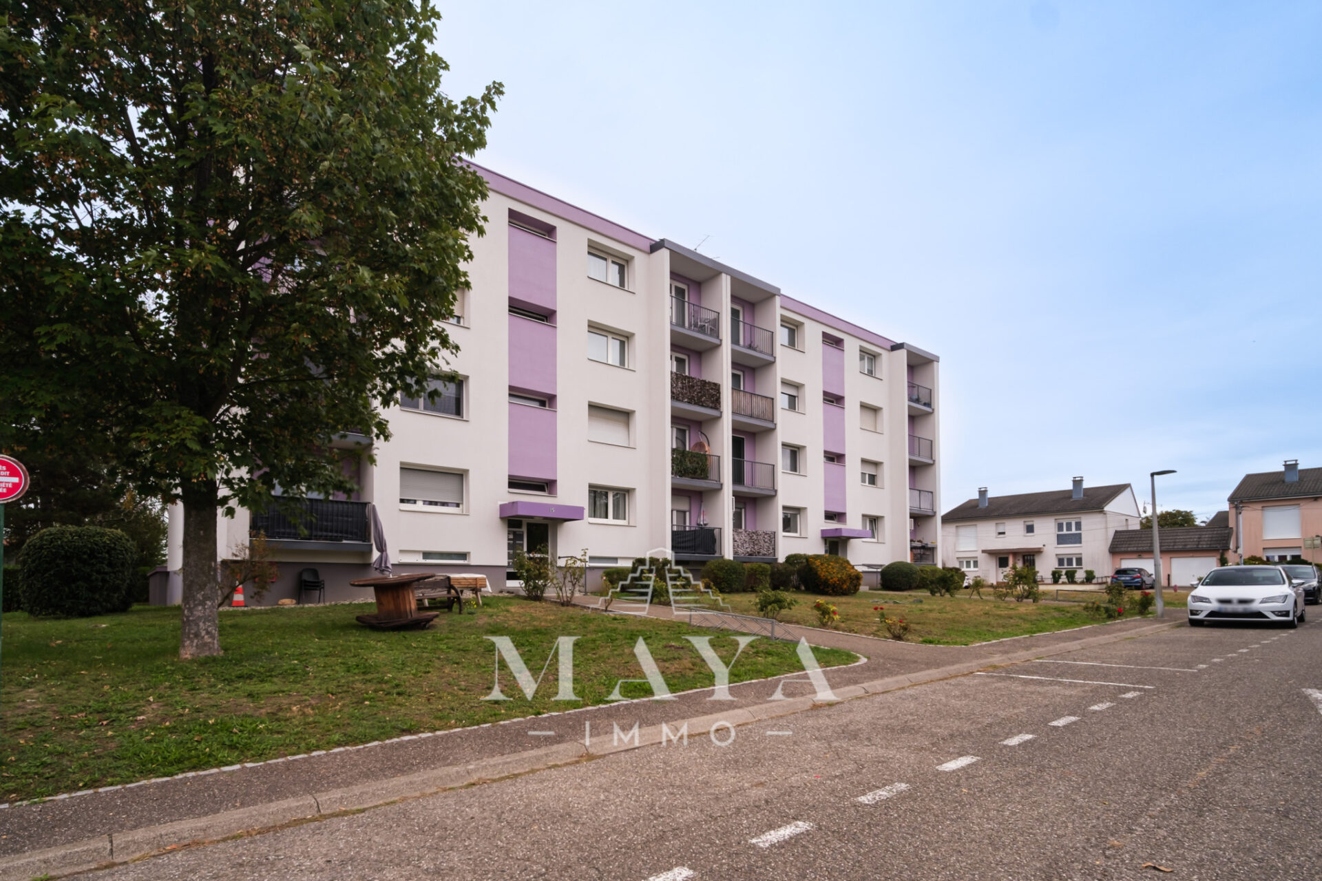 FESSENHEIM, Appartement de 80m2 avec balcons, garage et cave
